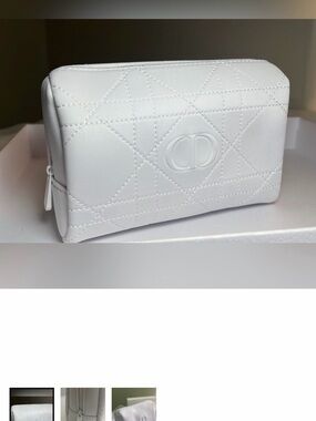 New & Authentic Dior beauty white Pouch bag.Limited edition.Cosmetic Quilted bag